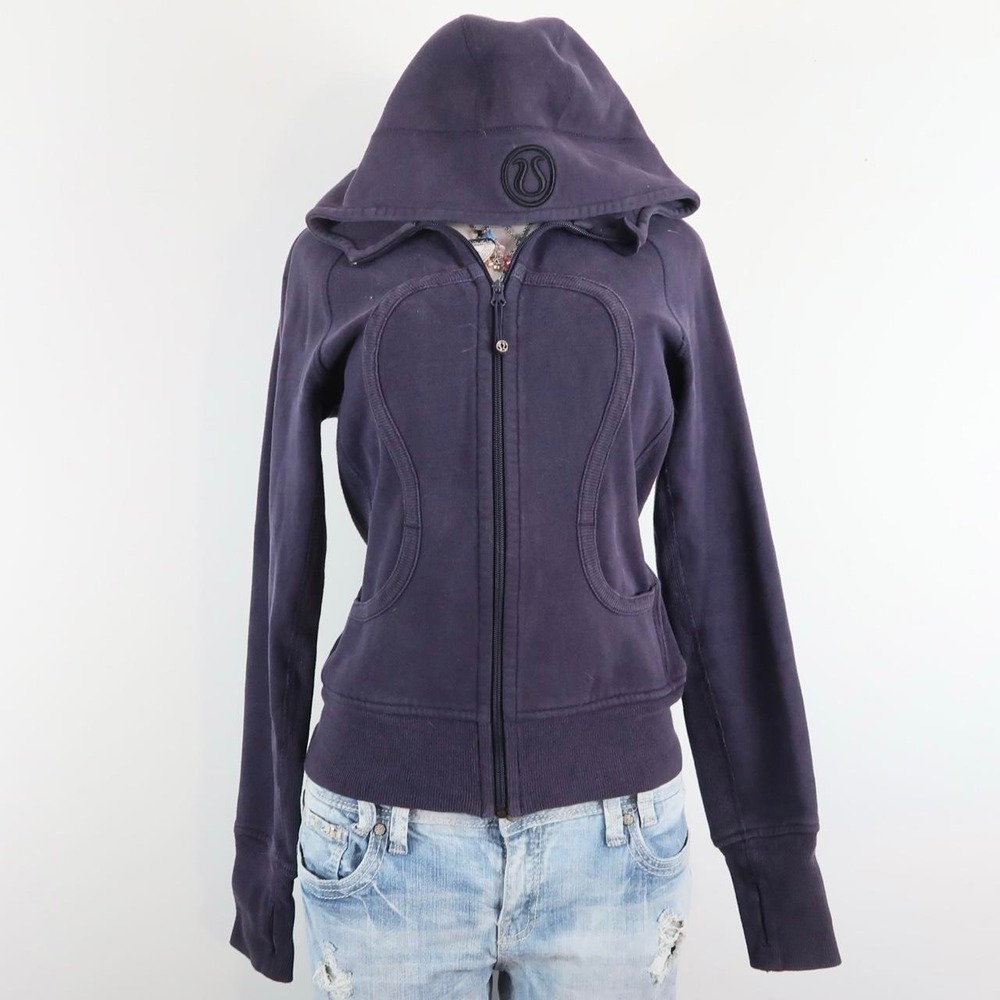 y2k lululemon purple zip up hoodie jacket